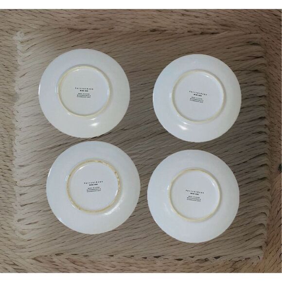 Pottery Barn SET of 4 Wine Bar Cocktail 8.25” Round Appetizer/Cheese/Salad Plate - Picture 2 of 6